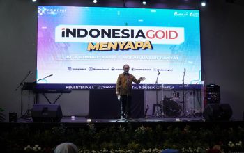 Direktur Informasi Publik Kemkomdigi Nursodik Gunarjo saat memberikan sambutan di hadapan ratusan peserta IGID Menyapa di Pekanbaru, Riau, Kamis (25/9/2025). (Foto: Tim IGID/InfoPublik) Dit Informasi Publik)