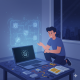 Ilustrasi Laptop/PC Hang atau Black Screen