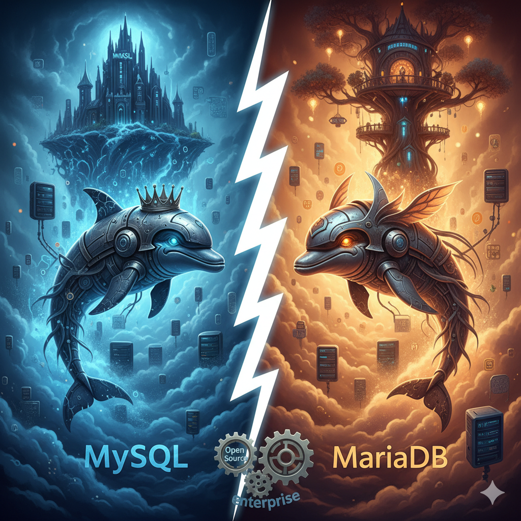 Ilustrasi Perbedaan MySQL dan MariaDB