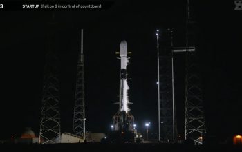 Peluncuran Satelit Nusantara Lima oleh Roket Falcon 9 SpaceX di Cape Canaveral, Florida, Amerika Serikat. (Streaming Website SpaceX)