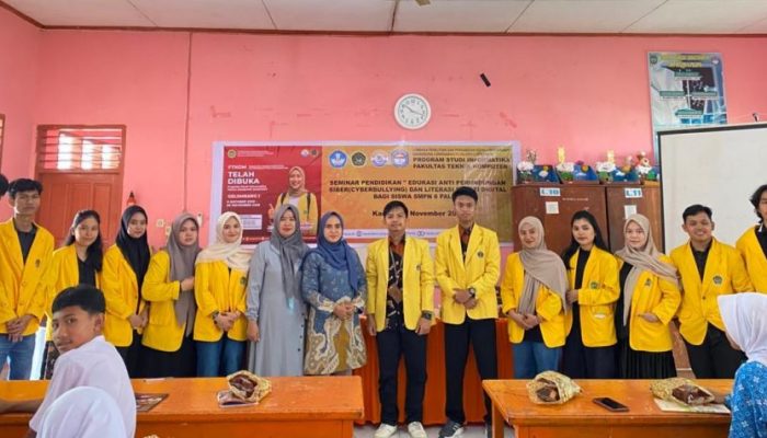 Lewat Seminar Literasi Digital, UNCP Ajak Siswa SMPN 6 Palopo Lebih Bijak Bermedia Sosial dan Menolak Cyberbullying