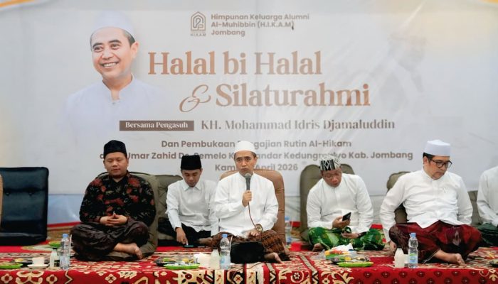 Momentum Halal Bihalal HIKAM Jombang di Ponpes Umar Zahid, Ajak Teladani Keistiqamahan Abah Djamal