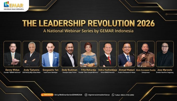 GEMAR Indonesia Hadirkan Rangkaian Webinar Nasional ‘THE LEADERSHIP REVOLUTION 2026
