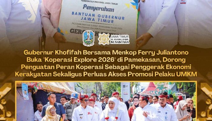 Gubernur Khofifah Buka Koperasi Explore 2026 di Pamekasan, Perkuat Ekonomi Kerakyatan melalui Sinergi Koperasi dan UMKM